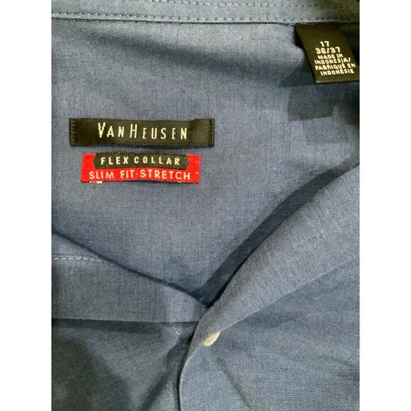 Van Heusen Originals Dress Shirt Men's Size XL Button Front Pocket Long Sleeves - Picture 7 of 7